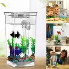 Kids Fish Tank Self Cleaning Small Desktop Fish Aquarium LED Easy Cle
