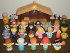 Fisher Price Mattel Assorted Little People & Animals Lot of 24 Figures & Manger