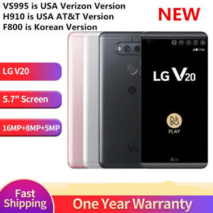 LG V20 VS995 H910 F800 64GB 16MP Fingerprint 4G Unlocked Smartphone-New Sealed