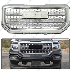 Chrome Grill For 16-18 GMC Sierra 1500 Base SLE Upper Front Grille 2019 Limited
