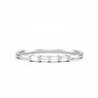 Platinum 950 0.16 Ct. Genuine Four Baguette Diamond Wedding Ring