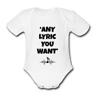 My @ Chemical Romance@ babygrow baby vest LYRIC gift custom LYRICS