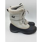 Sorel Cumberland Winter Snow Boots Womens Size 9 White Nylon Insulated