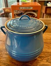 La Creuset Heritage Collection 4.5 Qt Bean Soup Pot Marseille Blue,New With Box.
