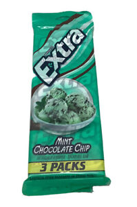 Wrigley's Extra 3 Pack Mint Chocolate Chip Sugarfree Gum 45 sticks of Gum