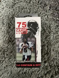 NFL Football Fairfield Box 75 Cards + Pack Mystery Jumbo Box New Sealed
