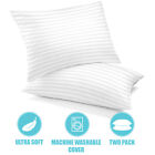 Cotton Pillows Set of 2 Breathable Hotel Quality Down Alternative Bed Pillow