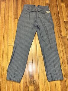 Classic Old West Styles Jeans Blue/Wh Stripe Reenactment Frontier Men's 30x29