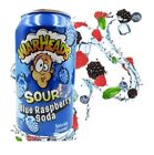 🔥4x 12oz Cans Blue Raspberry Sour Warheads Soda 🔥 Classic Warhead Flavor