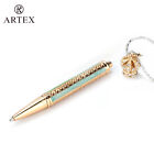 High Quality Stylish Ball Pen : ARTEX Crystal Pen ,with Crown Charm & necklace