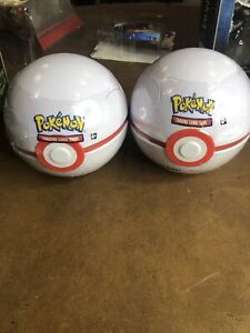 2-Pokemon TCG Poke Ball Tin Sealed - 2 Premier Ball Sealed