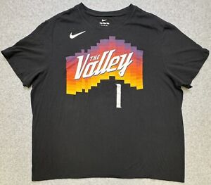 Nike Phoenix Suns T-Shirt Devin Booker The Valley City Edition Mens 2XL Black