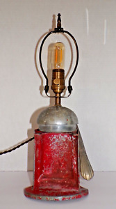 Vintage, cast aluminum adjustable found object converted to table lamp Restored!