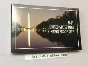 New Listing2021 S SILVER PROOF U S MINT SET. FRESH FROM THE MINT BOX HAS NEVER BEEN'OPENED.