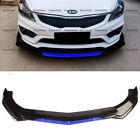 For Kia Rio Universal Front Bumper Lip Spoiler Splitter Gloss Black Blue (For: 2023 Kia Rio)