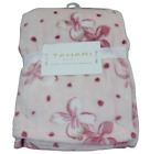 New ListingTahari Baby Pink Flower Dot Floral Fleece Baby Blanket Infant Girls Soft NWT