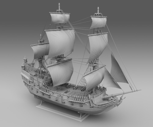 3D models STL files 3d printer Ship Model Kits Sailing Pirate BLACK PEARL