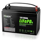Hixon 12V 100Ah LiFePO4 Battery Built-in Smart BMS Deep Cycle Up to 10000 Cycles
