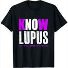 Womens KNOW LUPUS T-SHIRT Support Lupus Awareness Purple Ribbon