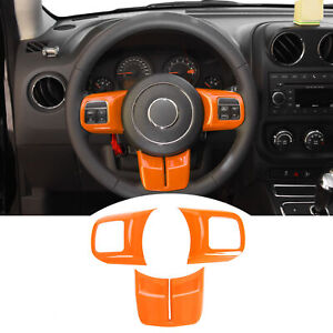 Orange Steering Wheel Control Cover Trim For Grand Cherokee Compass Wrangler JK (For: Jeep Wrangler JK)
