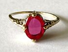 Antique Filigree 14K Solid White Gold Pink Stone Ladies Art Deco Ring Size 6.5