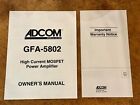 Nice ADCOM GFA-5802 Stereo Amplifier Original Owner's Manual & Warranty Card