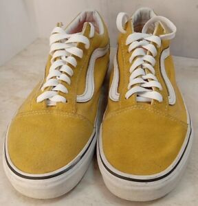 Vans Off The Wall Shoes Mens 10.5 Womens 12 Mustard Casual Suede Skate Sneakers