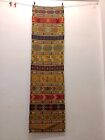 Vintage Beautiful Hand Woven Swedish Scandinavian Bench Length Weaving Tapestry