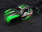 New Traxxas Stampede 4x4 Green Black Painted Body Shell Lid Decals Clipless