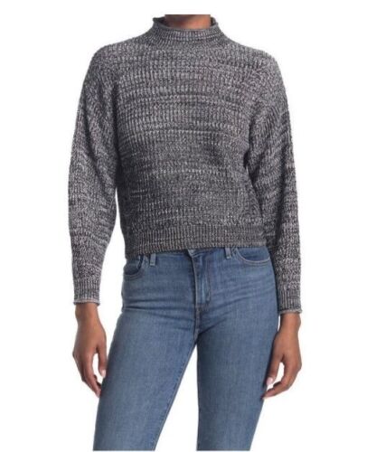 Abound Women's Crew Neck Crop Sweater in Grey Medium Charcoal Heather XLarge