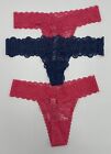 Victoria’s Secret Panties Low Rise Lace String Thong Lot Size S New