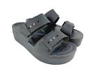 Crocs Brooklyn Buckle Platform Slides Sandals Women’s Size 8 Black