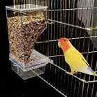 Bird Cage Feeder No Mess Auto Acrylic Seed Food Dispenser Feeding Pets Parrot