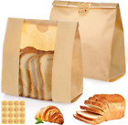 30 Pack Paper Bread Bags for Homemade Bread Sourdough Bread Bags with Window Com