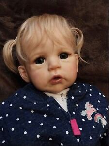 Reborn girl blond baby toddler doll by Joanna Kazmierczak Joanne Donovan