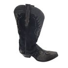 Dan Post Envy Womens 10 D Black Suede Hi Class Cowboy Western Boots