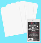 10 BCW WHITE TALL TRADING CARD DIVIDERS card storage box sorting basketball sort