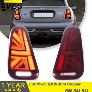 Pair Red LED Tail Lights For 2001-2006 Mini Cooper R50 R52 R53 Rear Brake Light (For: More than one vehicle)