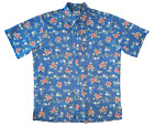Reyn Spooner Hawaiian Aloha Shirt - Mens Medium - Blue, Floral, USA Made