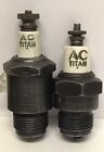2 Vintage AC TITAN Spark Plugs 7/8” Thread Hit Miss Engine