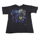 Vintage 1998 Dark City Movie Promo T-Shirt Black Size L Blue Grape 90s Rare