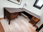 Jens Risom Mid Century L-Shaped 2 piece Exeutive Corner Desk Signed Mid-Century