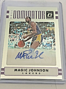 Magic Johnson 16-17 Donruss Hall Dominator auto autograph #9/25