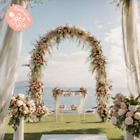 7.5 Feet White Metal Arch for Wedding Party Decoration - Free & Fast Shipping