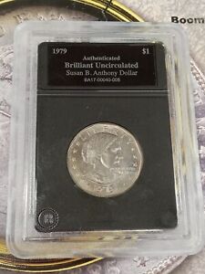 1979 Authenticated Brilliant Uncirculated Susan B. Anthony Dollar  TP-4465