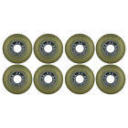 Inline Skate Wheels Multi Use 72mm 78A Clear Silver Indoor/Outdoor (8 Wheels)