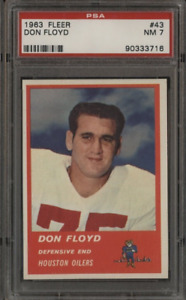 1963 Fleer #43 Don Floyd Houston Oilers PSA 7 NM 🔥🔥🔥