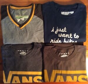 Lot of 4 Short Sleeve T-Shirts-Two Toddland Tees & Two Vans 