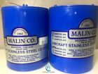2 MALIN AVIATION S/S AIRCRAFT SAFETY WIRE 1lb roll of both .015 & .032 w/ certs