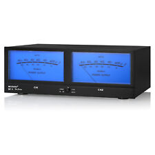 Dual Analog VU Meter DB Panel MIC/LINE Sound Level Indicator Audio Switcher Box